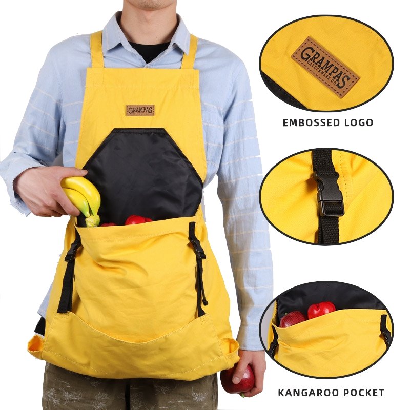 Grampa's Garden Apron - Cross Back Apron with Pockets