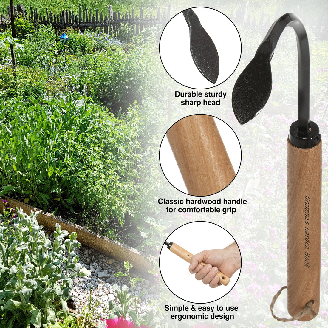 Grampa's Garden Hook - Weeder and Cultivator Hand Tool