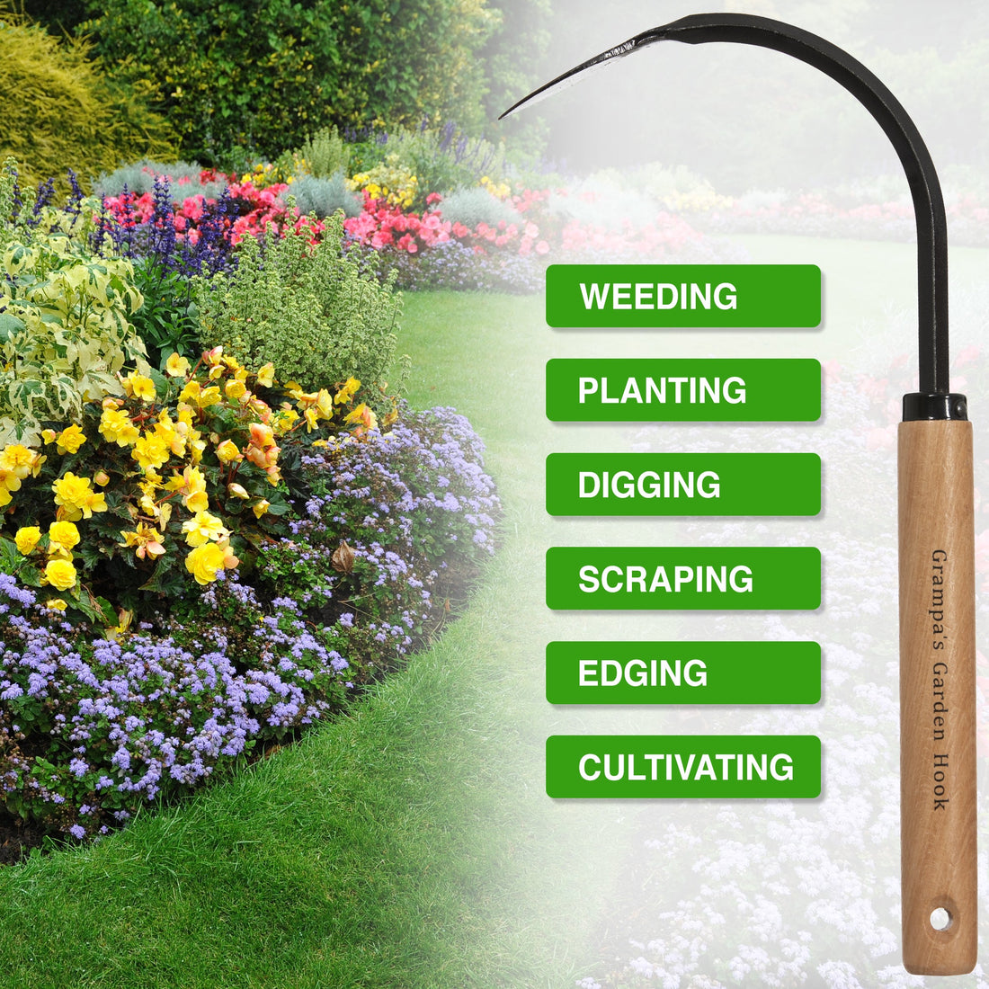 Grampa's Garden Hook - Weeder and Cultivator Hand Tool
