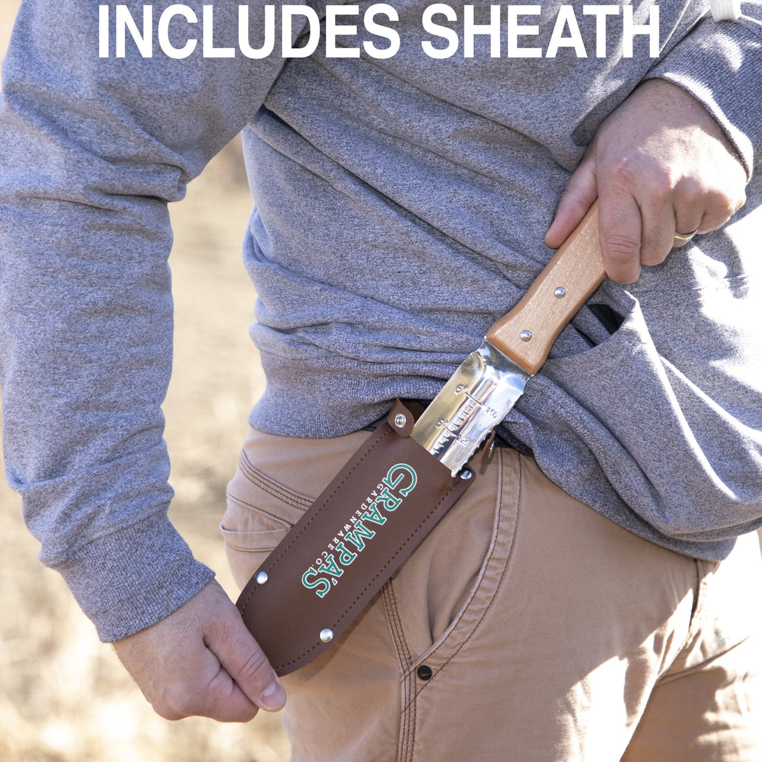 Grampa's Garden Knife - 7 inch Hori Hori Knife with Sheath