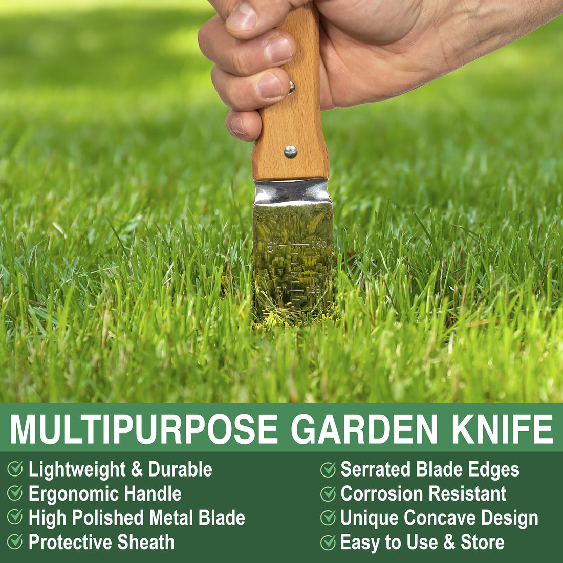 Grampa's Garden Knife - 7 inch Hori Hori Knife with Sheath