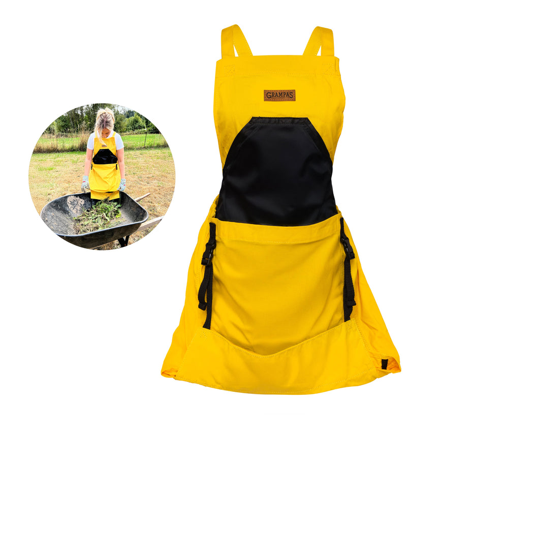Grampa's Garden Apron - Cross Back Apron with Pockets
